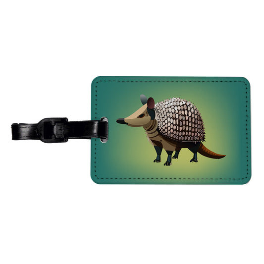 Armadillo Standing Travel Faux Leather Luggage Tag