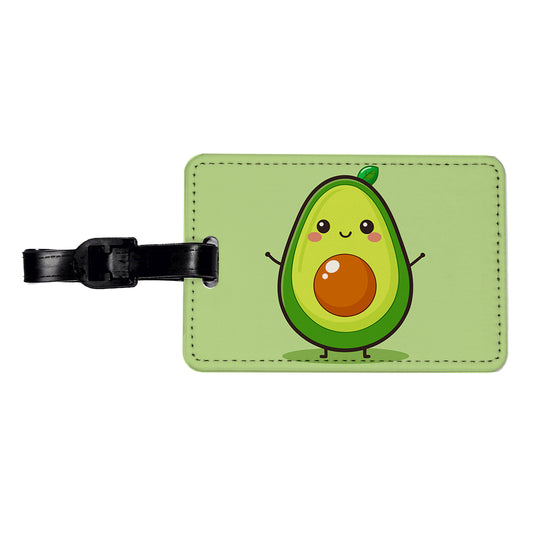 Avocado Cute Travel Faux Leather Luggage Tag