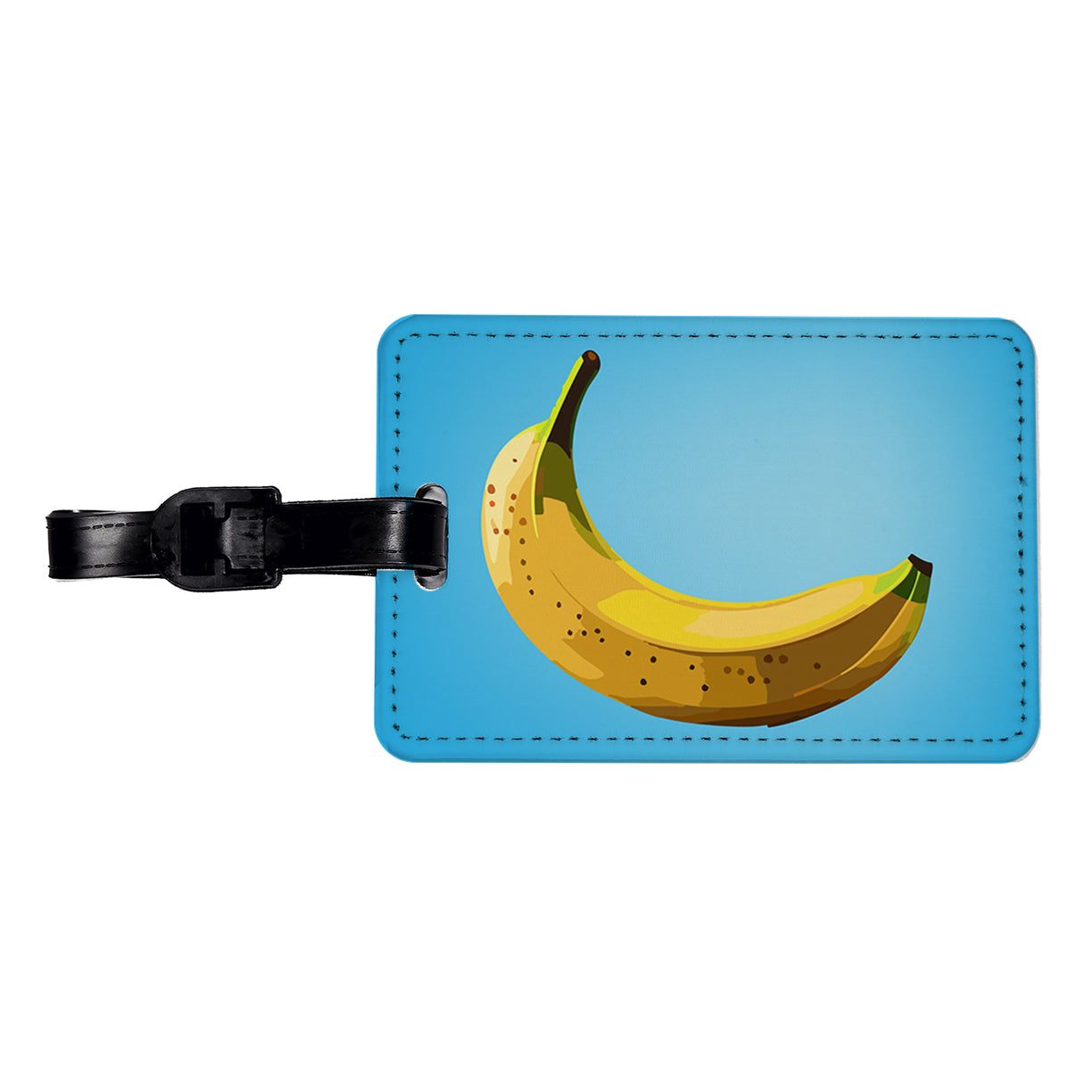 Banana Single Fruit Travel Faux Leather Luggage Tag