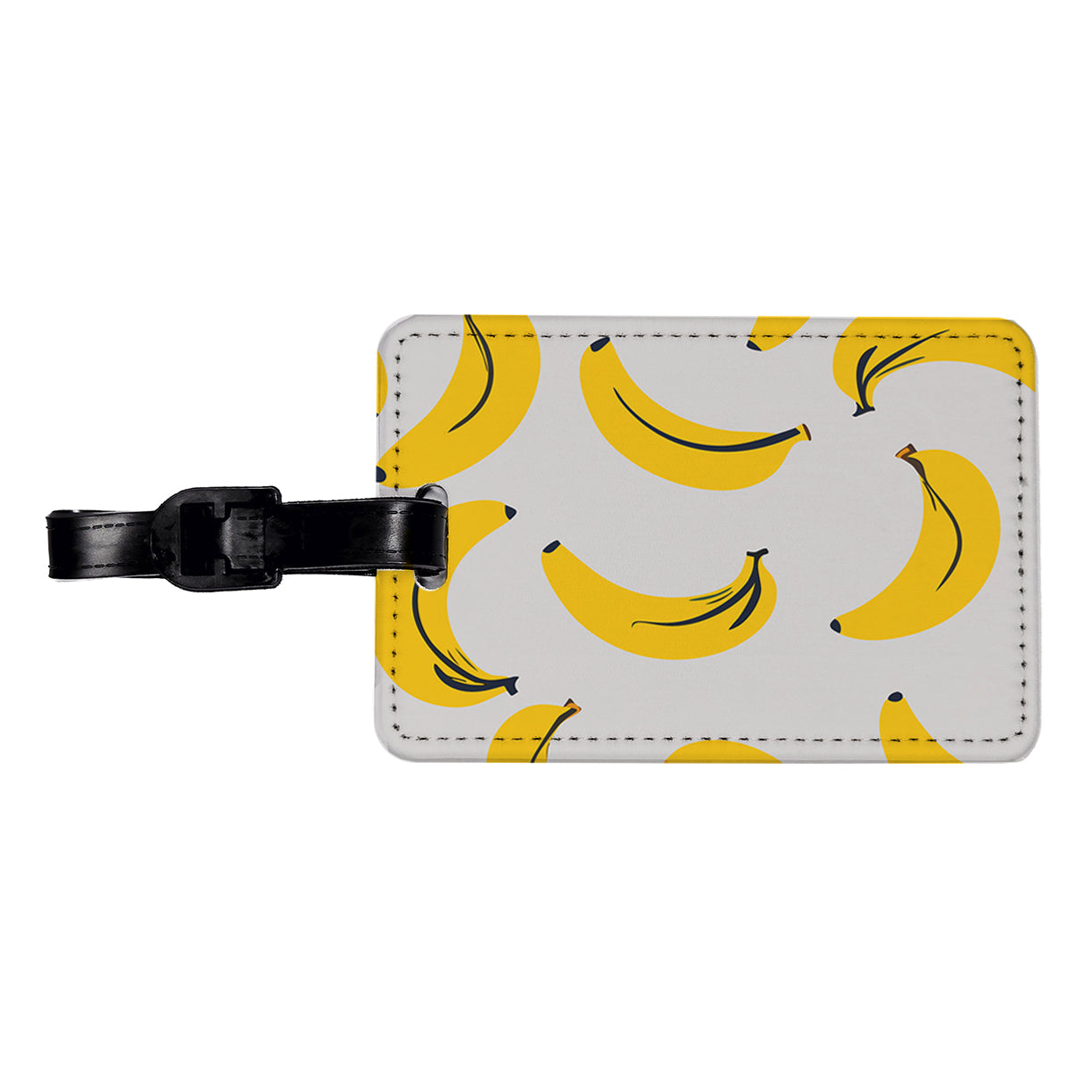 Bananas Scattered Pattern Travel Faux Leather Luggage Tag