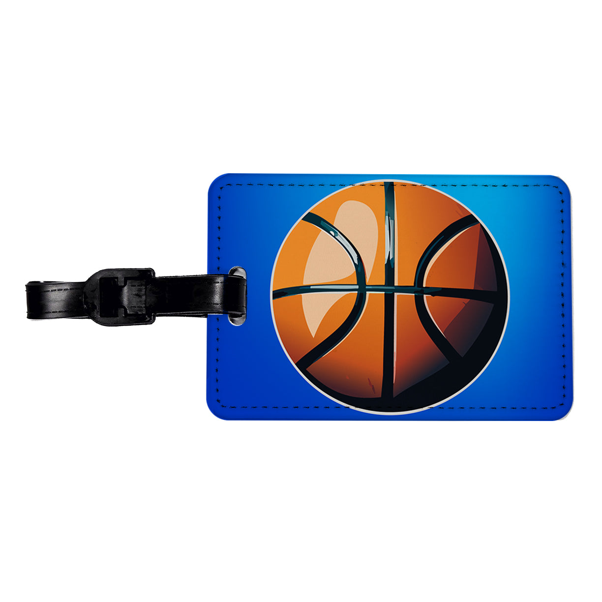 Basketball Sport Travel Faux Leather Luggage Tag
