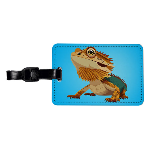 Bearded Dragon Majestic Travel Faux Leather Luggage Tag