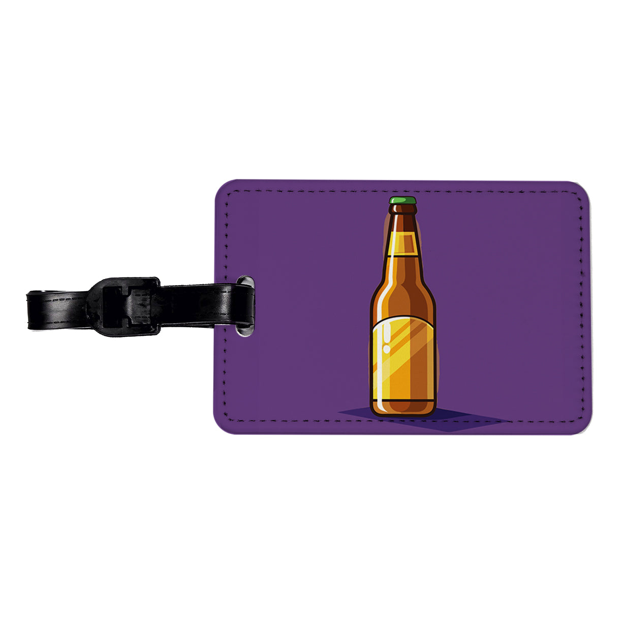 Beer Bottle Travel Faux Leather Luggage Tag