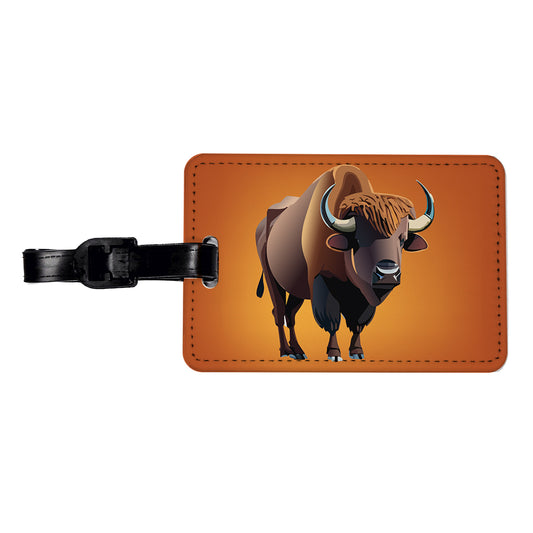 Buffalo Standing Travel Faux Leather Luggage Tag