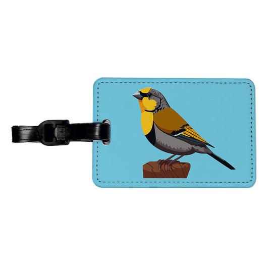 Canary Yellow Bird Travel Faux Leather Luggage Tag