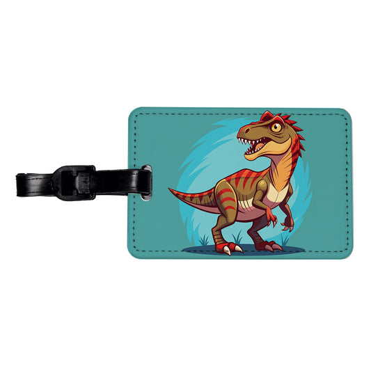 Carnotaurus Dinosaur Travel Faux Leather Luggage Tag