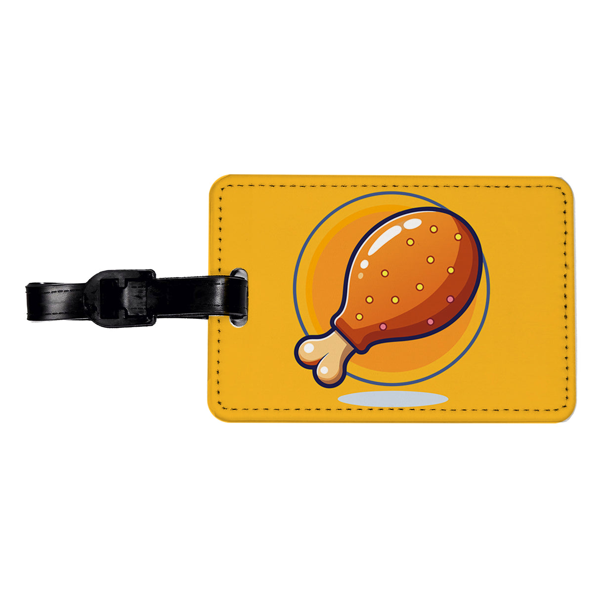 Chicken Drumstick Travel Faux Leather Luggage Tag