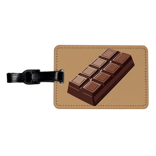 Chocolate Bar Candy Travel Faux Leather Luggage Tag