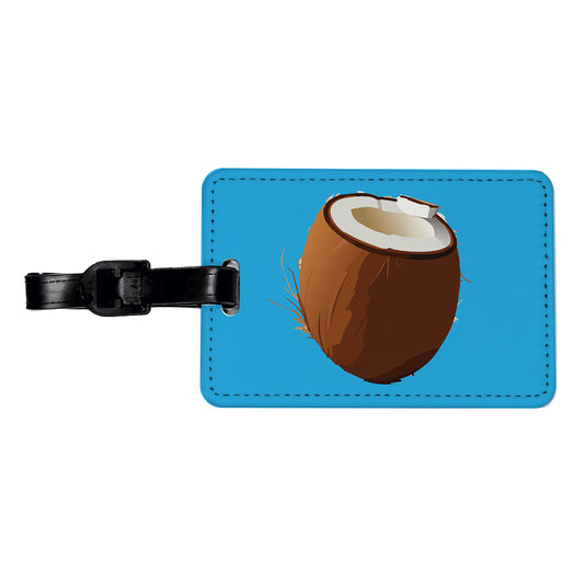 Coconut Tropical Fruit Travel Faux Leather Luggage Tag