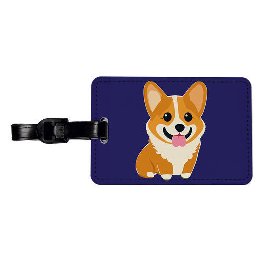 Corgi Dog Sweet Travel Faux Leather Luggage Tag