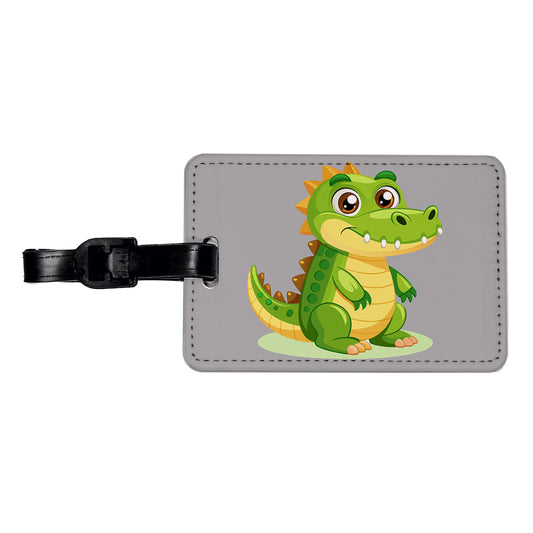 Crocodile Alligator Cute Travel Faux Leather Luggage Tag
