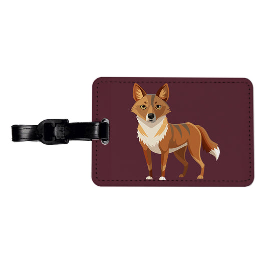 Dingo Australian Dog Animal Travel Faux Leather Luggage Tag