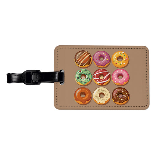 Donuts Tasty Travel Faux Leather Luggage Tag