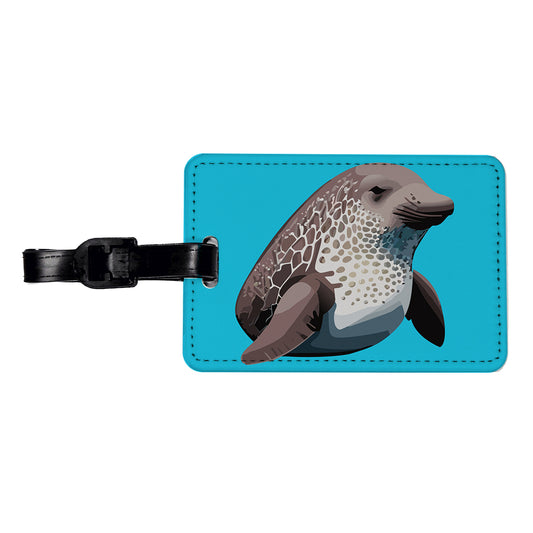 Dugong Sea Cow Travel Faux Leather Luggage Tag