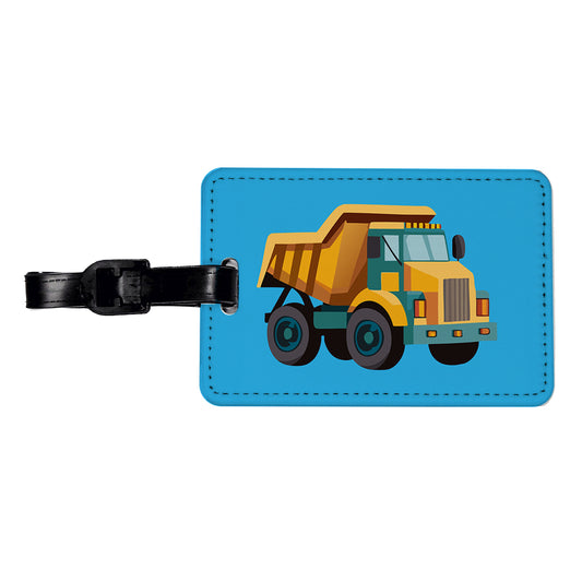 Dump Truck Cute Travel Faux Leather Luggage Tag