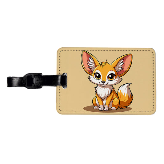 Fennec Fox Cute Travel Faux Leather Luggage Tag