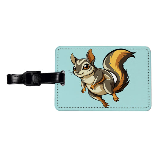Flying Squirrel Travel Faux Leather Luggage Tag