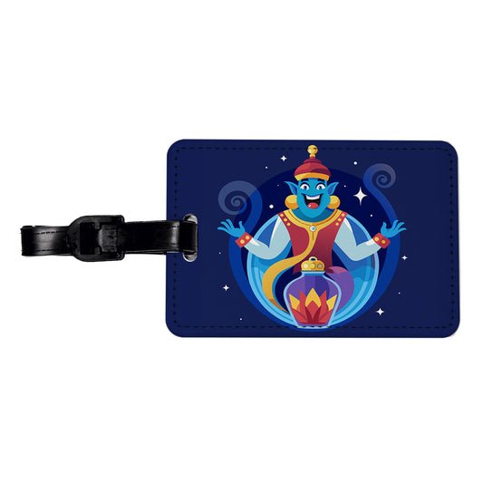 Genie and Bottle Cute Travel Faux Leather Luggage Tag