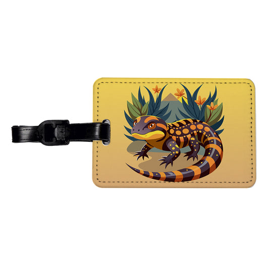 Gila Monster Travel Faux Leather Luggage Tag