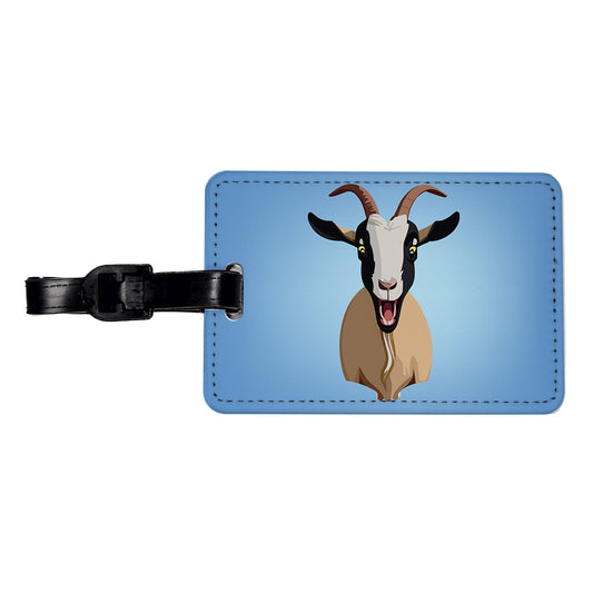 Goat Screaming Funny Travel Faux Leather Luggage Tag