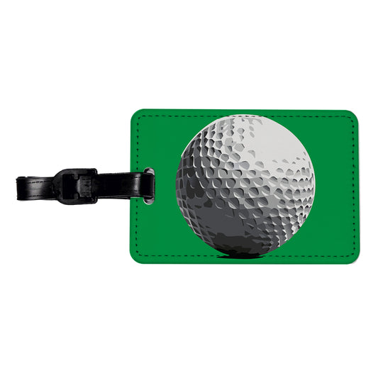 Golf Ball Golfing Sport Travel Faux Leather Luggage Tag