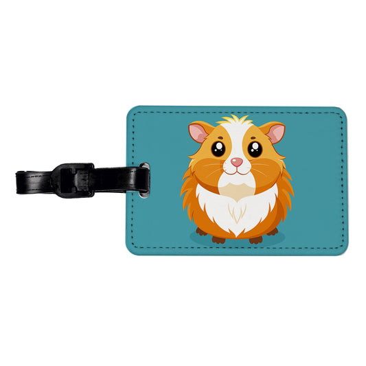 Guinea Pig Cute Travel Faux Leather Luggage Tag