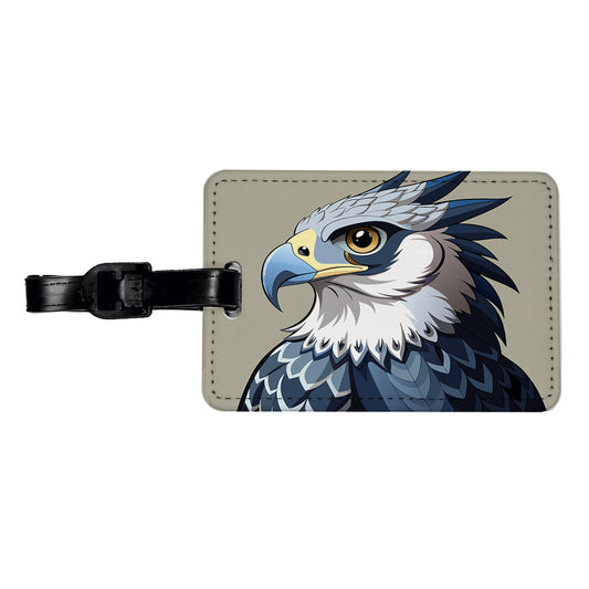 Harpy Eagle Profile Travel Faux Leather Luggage Tag