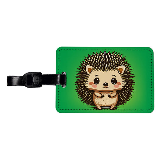 Hedgehog Cute Travel Faux Leather Luggage Tag