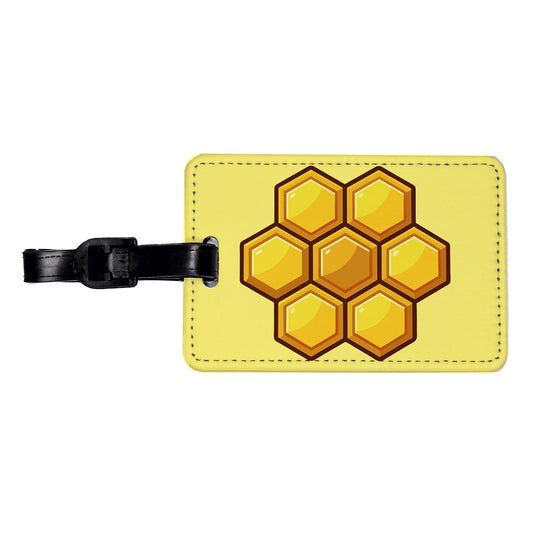 Honeycomb Elegant Travel Faux Leather Luggage Tag