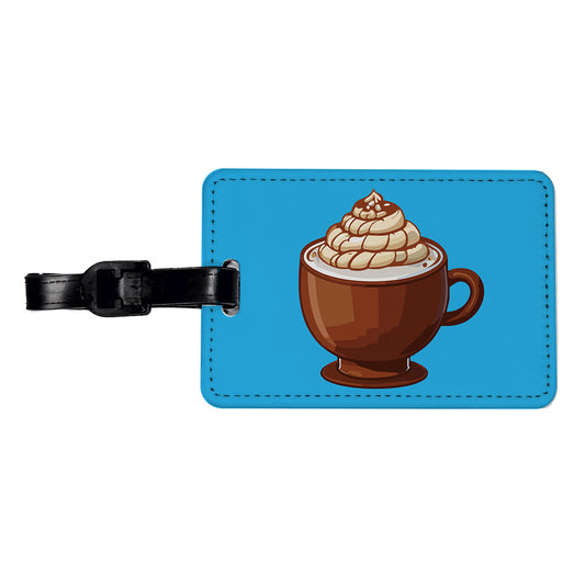 Hot Chocolate Cocoa Travel Faux Leather Luggage Tag