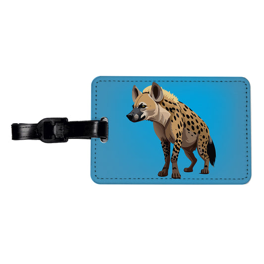 Hyena African Animal Travel Faux Leather Luggage Tag