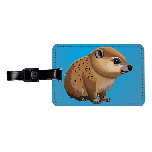 Hyrax Dassie Africa Animal Travel Faux Leather Luggage Tag