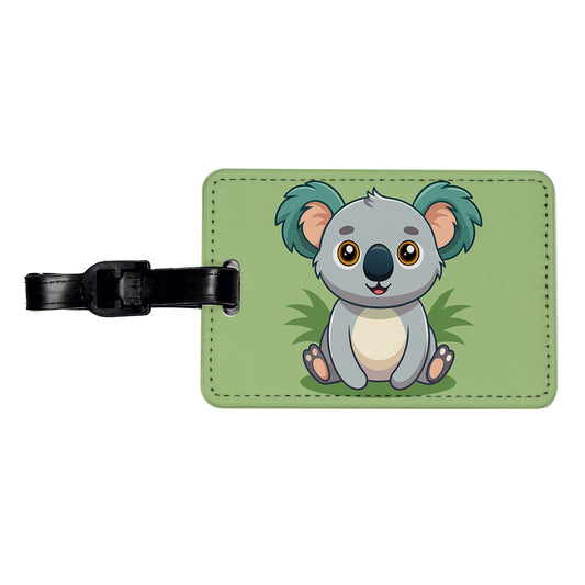 Koala Cute Travel Faux Leather Luggage Tag