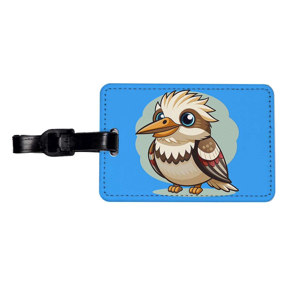 Kookaburra Bird Cute Travel Faux Leather Luggage Tag