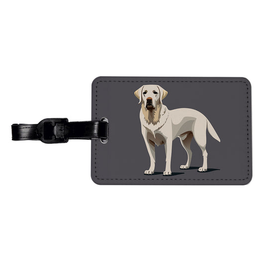 Labrador Retriever Dog Standing Travel Faux Leather Luggage Tag