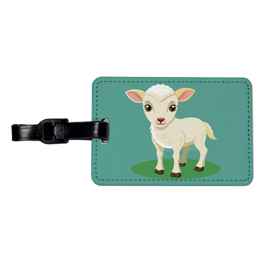 Lamb Baby Cute Travel Faux Leather Luggage Tag