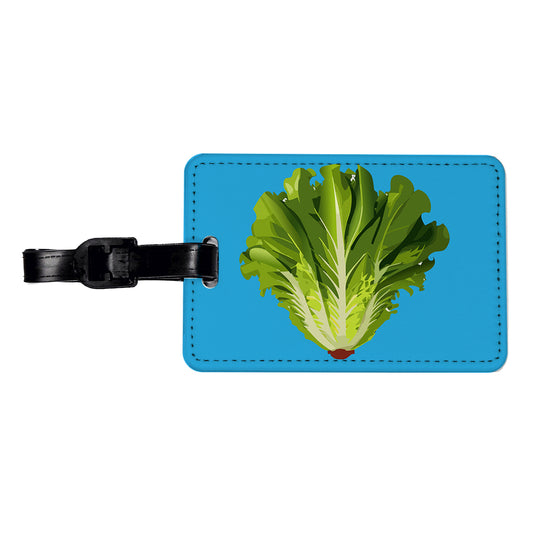 Lettuce Head Vegetable Travel Faux Leather Luggage Tag