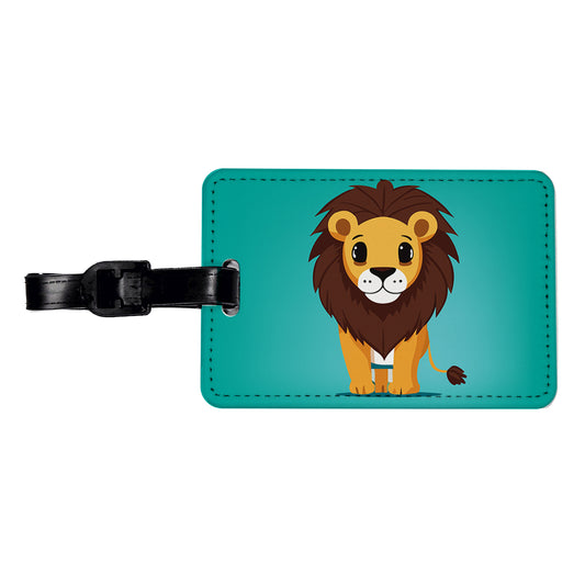 Lion Standing Travel Faux Leather Luggage Tag