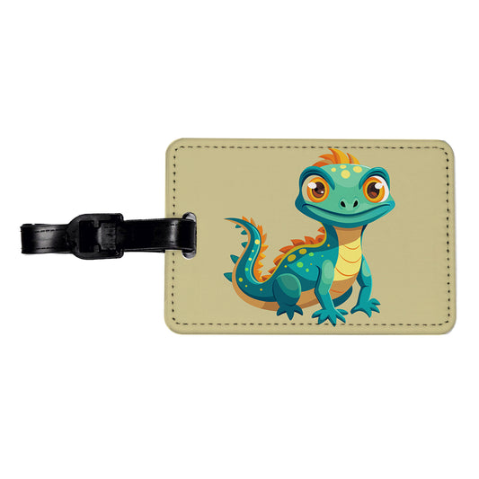 Lizard Cute Travel Faux Leather Luggage Tag