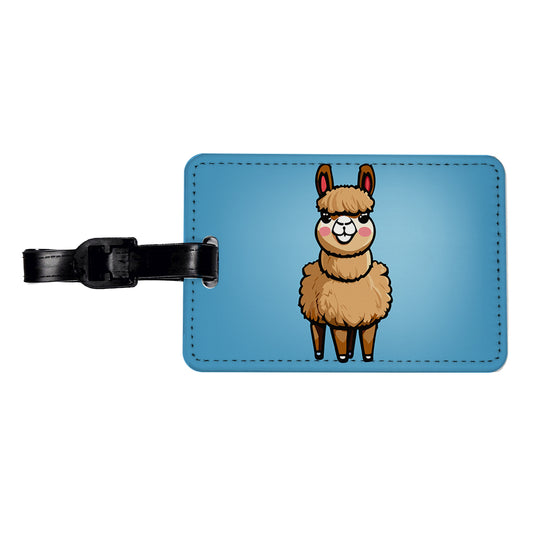 Llama Cute Travel Faux Leather Luggage Tag