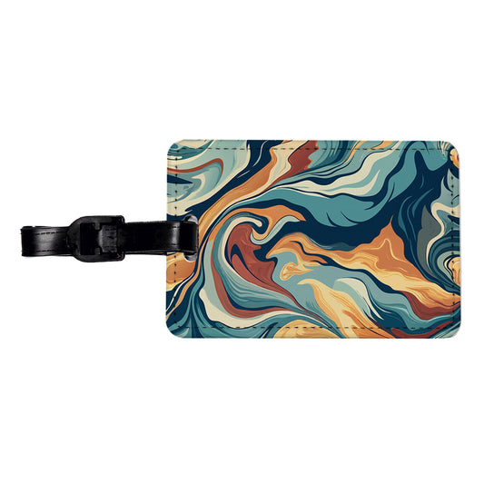 Marble Design Travel Faux Leather Luggage Tag