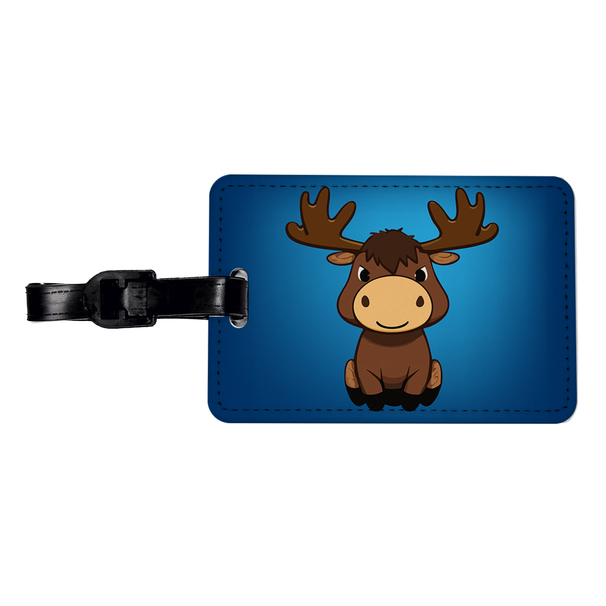 Moose Cute Travel Faux Leather Luggage Tag