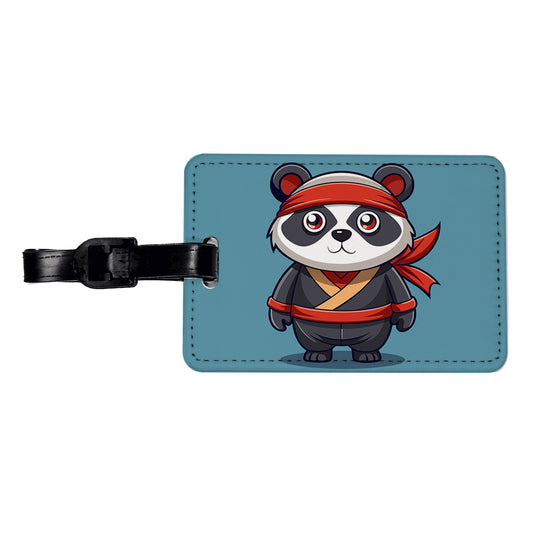 Panda Ninja Travel Faux Leather Luggage Tag