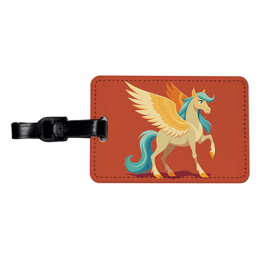 Pegasus Winged Horse Greek Mythology Travel Faux Leather Luggage Tag