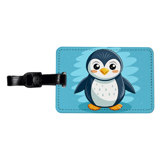 Penguin Cute Travel Faux Leather Luggage Tag