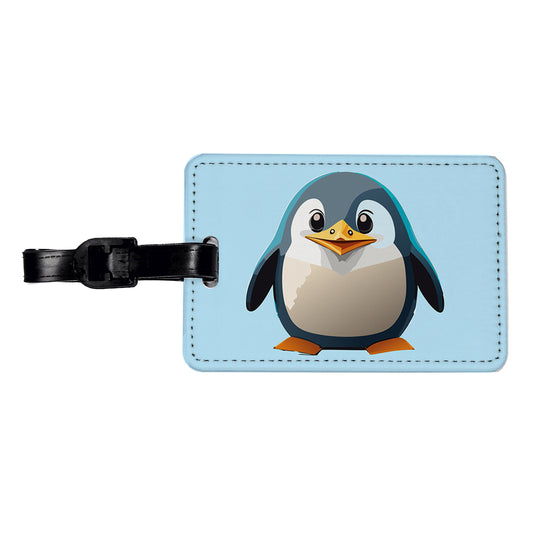 Penguin Standing Travel Faux Leather Luggage Tag