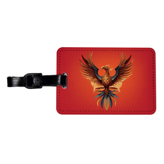 Phoenix Mythical Spiritual Bird Travel Faux Leather Luggage Tag