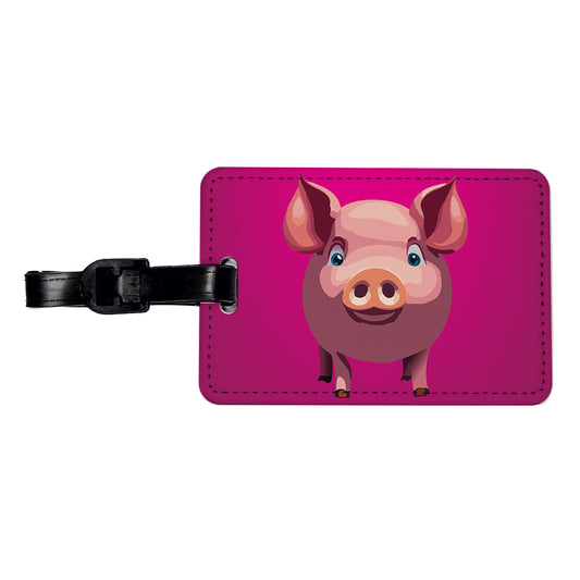 Pig Pink Sweet Travel Faux Leather Luggage Tag