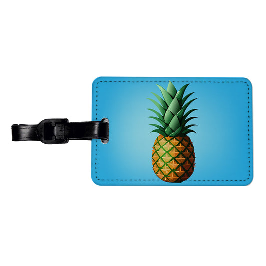 Pineapple Tropical Fruit Travel Faux Leather Luggage Tag