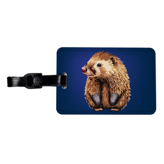 Porcupine Cute Travel Faux Leather Luggage Tag